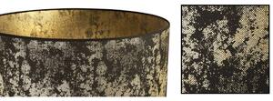 Závesné svietidlo WERONA 2, 1x čierne/zlaté textilné tienidlo, (fi 45cm), G