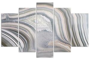 Obraz Grey dance - 5 dielny Rozmery: 200 x 100 cm, Prevedenie: Obraz na plátne