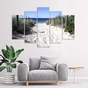 Obraz na plátne Cesta cez duny - 5 dielny Rozmery: 100 x 70 cm