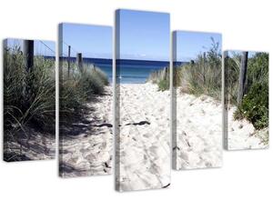 Obraz na plátne Cesta cez duny - 5 dielny Rozmery: 100 x 70 cm