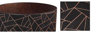 Závesné svietidlo WERONA 6, 1x čierne textilné tienidlo so vzorom, (fi 40cm), C