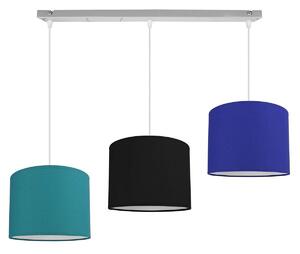 Závesné svietidlo INDIGO, 3x textilné tienidlo (mix 6 farieb), (výber z 3 farieb)