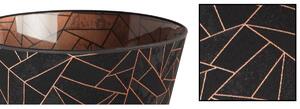 Závesné svietidlo Werona 6, 1x čierne textilné tienidlo so vzorom, c, s