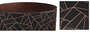 Závesné svietidlo WERONA 6, 1x čierne textilné tienidlo so vzorom, (fi 45cm), C