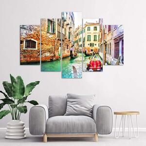 Obraz na plátne Výlet do Benátok - 5 dielny Rozmery: 100 x 70 cm