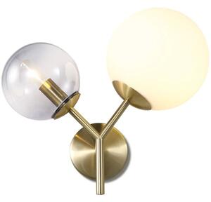 Toolight - nástenná sklenená lampa E27 60W APP1012-2W, zlatá, OSW-09481