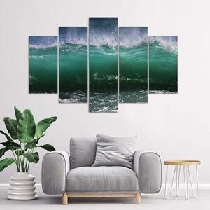 Obraz na plátne Stormy wave - 5 dielny Rozmery: 100 x 70 cm