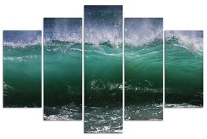 Obraz na plátne Stormy wave - 5 dielny Rozmery: 100 x 70 cm