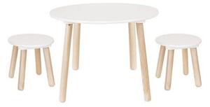 Jabadabado Stôl a 2 stoličky, biely