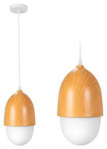 Toolight - závená lampa E27 60W APP952-1CP, hnedá-biela, OSW-04035