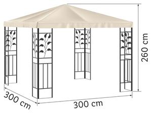 LIVARNO HOME Záhradný altánok, 3 x 3 m, béžová (100344651)