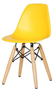 Detská dizajnová stolička ENZO žltá