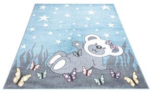 Dekorstudio Modrý koberec ANIME pre deti - medvedík 916 Rozmer koberca: 80x150cm