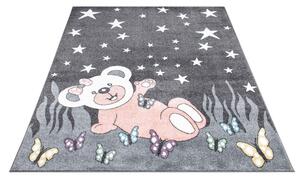 Dekorstudio ANIME sivý detský koberec - medvedík 916 Rozmer koberca: 80x150cm