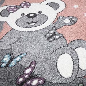 Dekorstudio Ružový detský koberec ANIME - medvedík 916 Rozmer koberca: 190x280cm