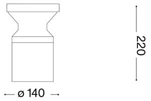 Ideal Lux - Vonkajšie svietidlo TORRE 1xE27/15W/230V 22 cm IP65 hnedé