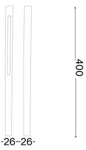 Ideal Lux - LED vonkajšie svietidlo JEDI LED/7W/230V 40 cm CRI 90 IP65 antracit