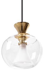 Toolight - Stropná lampa závesná sklenená guľa zlatá APP902-1CP, OSW-06676