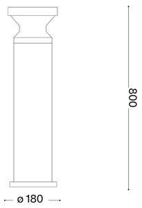 Ideal Lux - Vonkajšie svietidlo TORRE 1xE27/15W/230V 80 cm IP65 hnedé