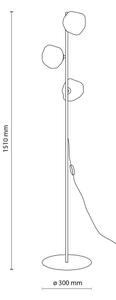 Brilagi - Stojacia lampa VULCANO 3xG9/8W/230V béžová/dymová béžová