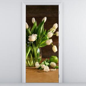 Fototapeta na dvere - Tulipány vo váze (95x205cm)