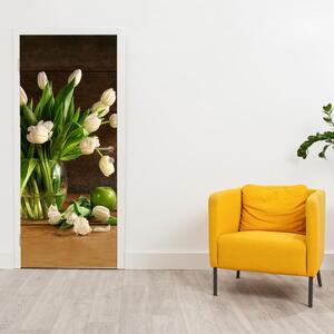 Fototapeta na dvere - Tulipány vo váze (95x205cm)