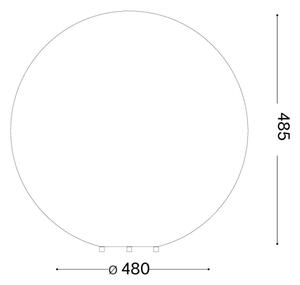 Ideal Lux - Exteriérové svietidlo DORIS 1xE27/60W/230V pr. 48 cm IP44 sivé