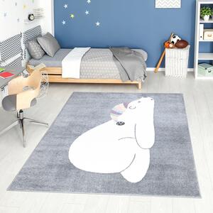 Dekorstudio ANIME detský sivý koberec - medveď 921 Rozmer koberca: 140x200cm