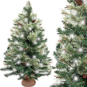 Tutumi - Umelý vianočný stromček smrek LED 100cm 311425, svetlá LED farba, CHR-06522