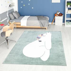 Dekorstudio Zelený koberec ANIME do detskej izby - medveď 921 Rozmer koberca: 190x280cm