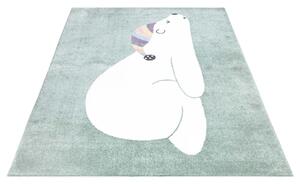 Dekorstudio Zelený koberec ANIME do detskej izby - medveď 921 Rozmer koberca: 120x160cm