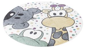 Dekorstudio Detský okrúhly koberec ANIME - zvieratká 913 Priemer koberca: 120cm