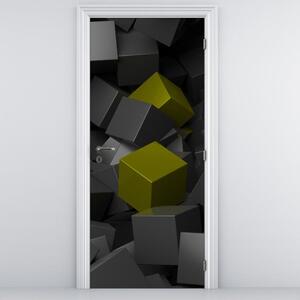 Fototapeta na dvere - Dve žlté kocky (95x205cm)