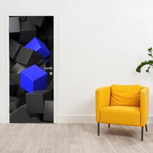 Fototapeta na dvere - Dve modré kocky (95x205cm)