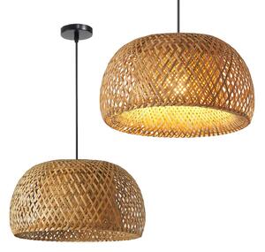 Toolight - stropné svietidlo z prírodného bambusu E27 60W APP886-1CP, hnedá, OSW-05246