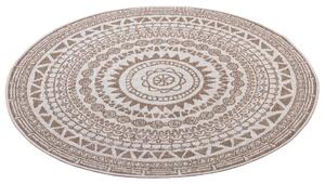 NORTHRUGS - Hanse Home koberce Kusový koberec Twin Supreme 105428 Coron Linen – na von aj na doma - 140x140 (priemer) kruh cm