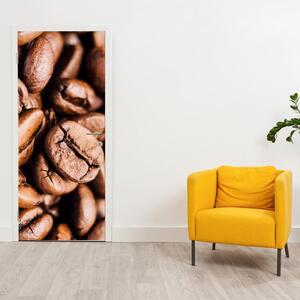 Fototapeta na dvere - Zrnká kávy (95x205cm)