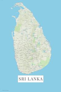Mapa Sri Lanka color