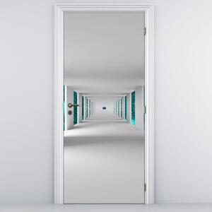 Fototapeta na dvere - Tunel s tyrkysovým nebom (95x205cm)