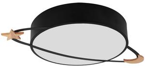 Toolight - Stropná lampa Moon Black E27 60W APP866-C, čierna, OSW-08961
