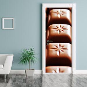 Fototapeta na dvere - Štvorčeky čokolády (95x205cm)