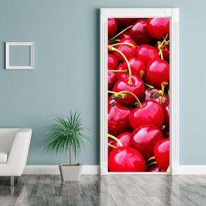 Fototapeta na dvere - Červené čerešne (95x205cm)