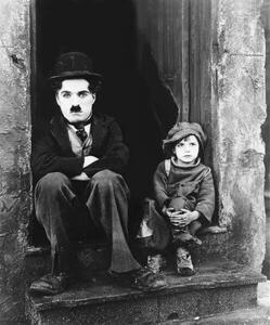 Umelecká fotografie Charles Chaplin And Jackie Coogan, (35 x 40 cm)