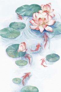 Ilustrácia Lotus Pond Water Color home, Xuan Thai, (26.7 x 40 cm)