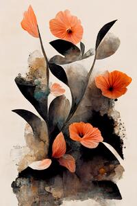 Ilustrácia Abstract Flowers, Treechild, (26.7 x 40 cm)