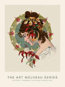 Ilustrácia Confidence (Beautiful Gypsy Woman / Golden) - Alphonse Mucha, (30 x 40 cm)
