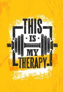 Ilustrácia This Is My Therapy. Fitness Muscle, subtropica