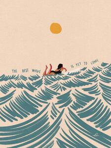 Ilustrácia The Best Wave Is yet To Come, Fabian Lavater, (30 x 40 cm)