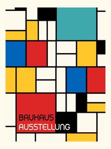 Ilustrácia Bauhaus Geometric Design Retro, Retrodrome, (30 x 40 cm)