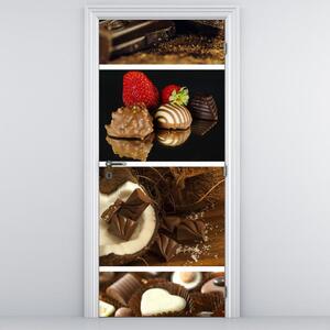 Fototapeta na dvere - čokoládové bonbóny (95x205cm)
